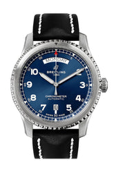 Breitling Navitimer Day Dateblue Leather A45330101 C1X1 Watch